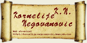 Kornelije Negovanović vizit kartica